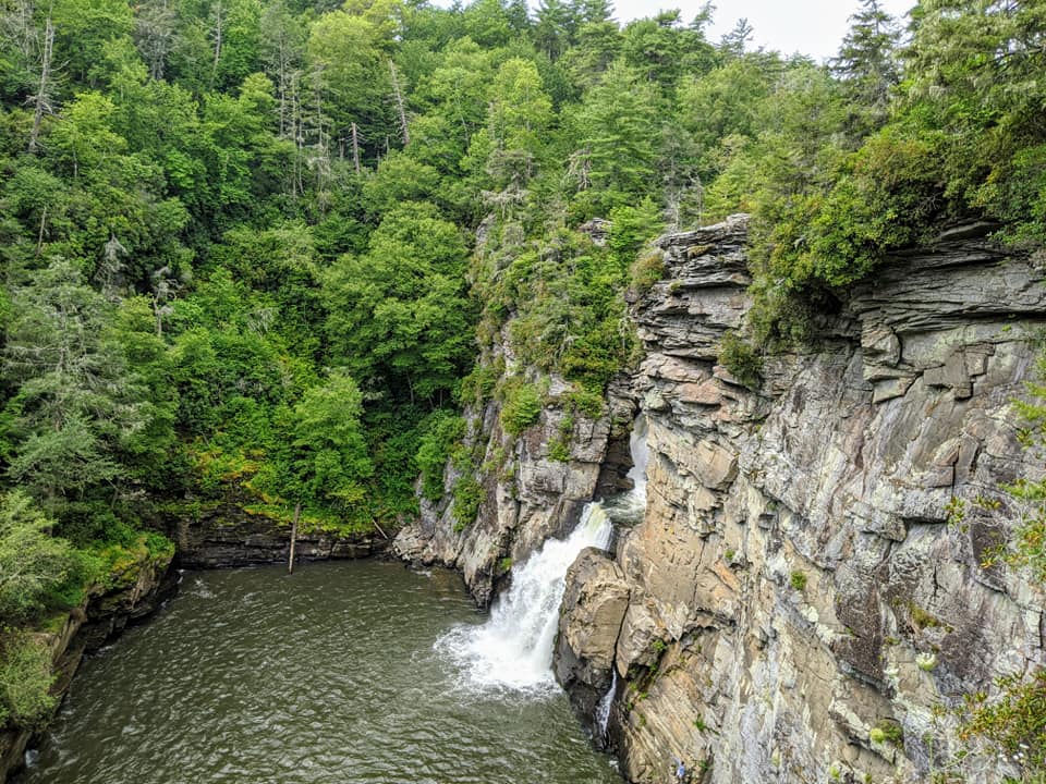 Linville Falls near RV Campground in North Carolina Mountains